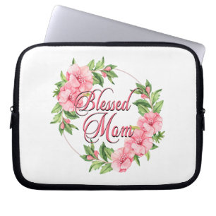 Capa Para Notebook Floral Wreath Abençoada Mãe