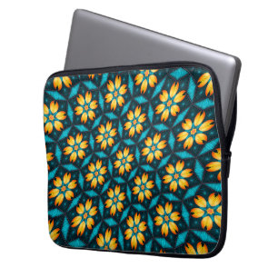 Capa Para Notebook Flores Abstrato amarelas
