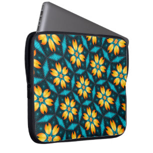 Capa Para Notebook Flores Abstrato amarelas