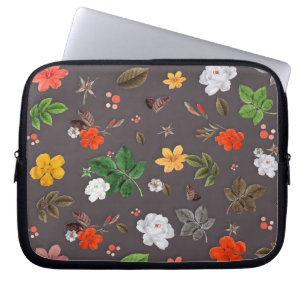 Capa Para Notebook Flores Amarelas e Rosas Brancas 26