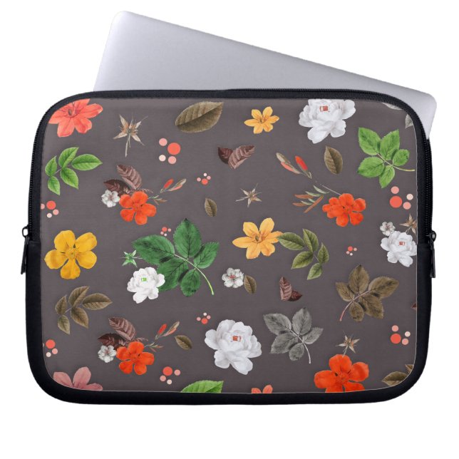 Capa Para Notebook Flores Amarelas e Rosas Brancas 26 (Frente)
