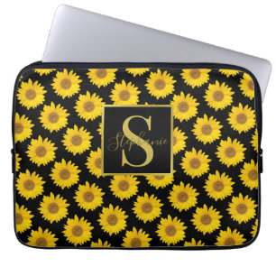 Capa Para Notebook Flores Amarelas Eletrônicos Monogramas Saco