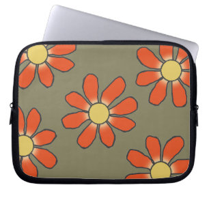 Capa Para Notebook Flores Amarelas Gráficas Laranja em qualquer Cor