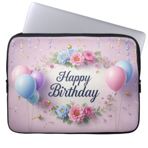 Capa Para Notebook Flores aniversários elegantes e luxuosos extravaga