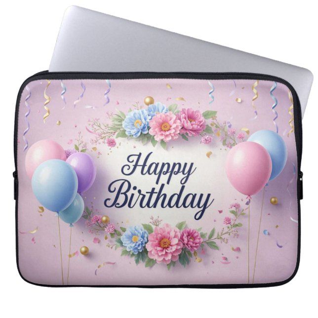 Capa Para Notebook Flores aniversários elegantes e luxuosos extravaga (Frente)