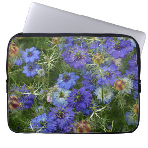 Capa Para Notebook Flores azuis