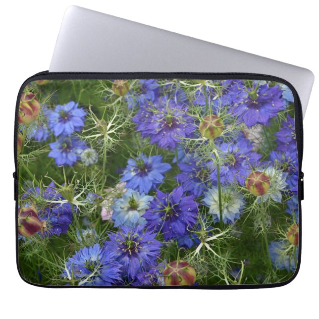 Capa Para Notebook Flores azuis (Frente)
