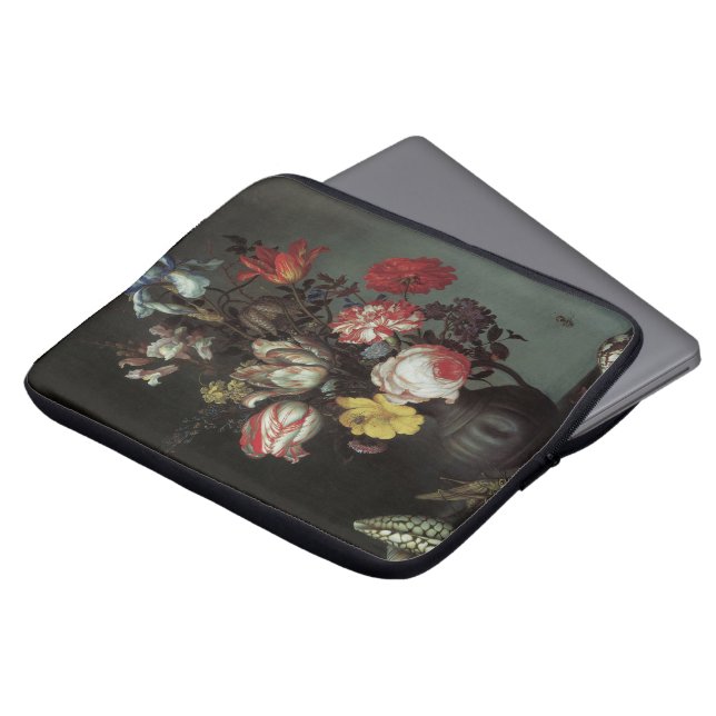 Capa Para Notebook Flores Barrocas Antigas por Balthasar van der Ast (Frente Topo)