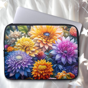 Capa Para Notebook Flores Bonitas de Aquarela em Arte de IA