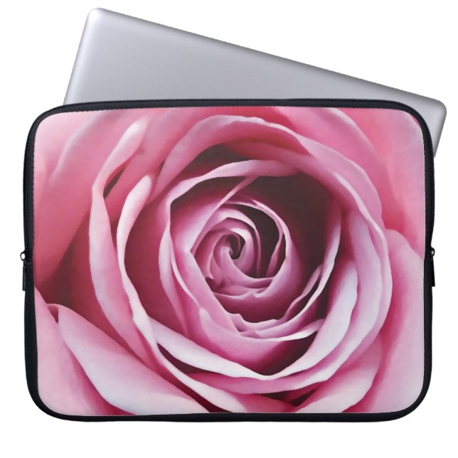 Capa Para Notebook Flores bonitinhas rosa-d'água (Frente)