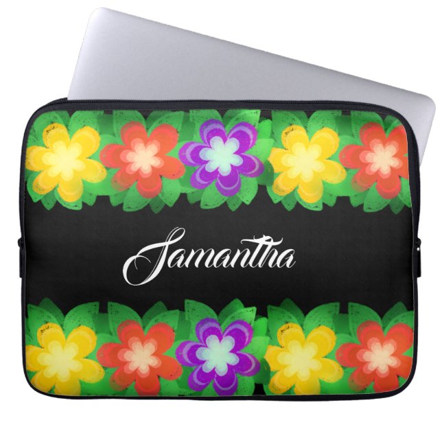 Capa Para Notebook Flores Botânicas Tropicais (Frente)