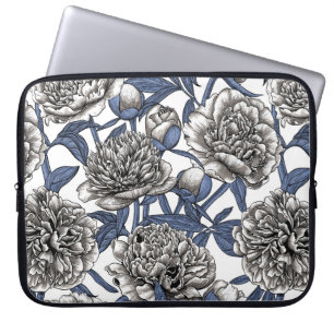 Capa Para Notebook Flores brancas