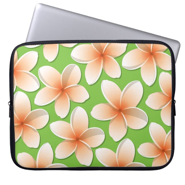 Capa Para Notebook Flores Brilhantes Frangipani/ Plumeria (Frente)