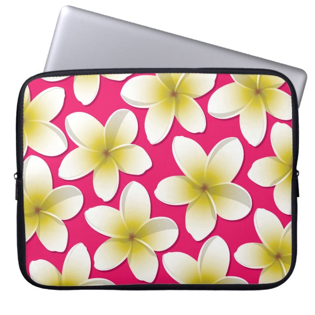 Capa Para Notebook Flores Brilhantes Frangipani/ Plumeria (Frente)