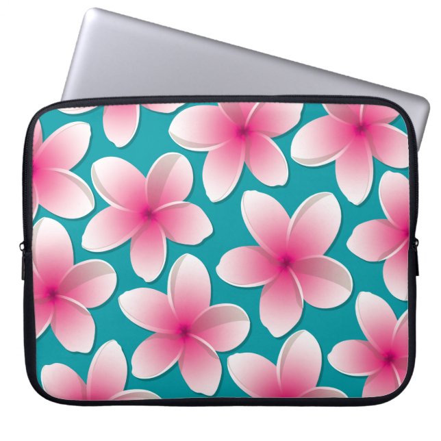 Capa Para Notebook Flores Brilhantes Frangipani/ Plumeria (Frente)
