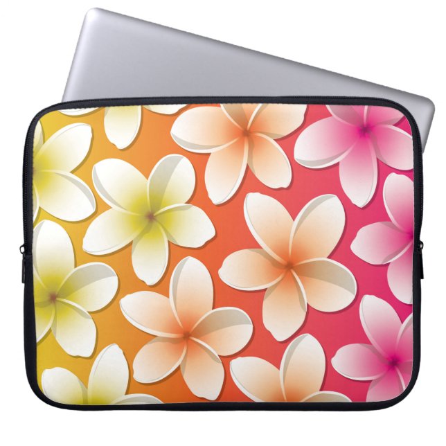 Capa Para Notebook Flores Brilhantes Frangipani/ Plumeria (Frente)