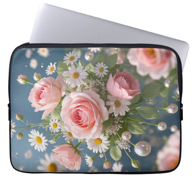 Capa Para Notebook Flores com elegância extravagante eterno (Frente)