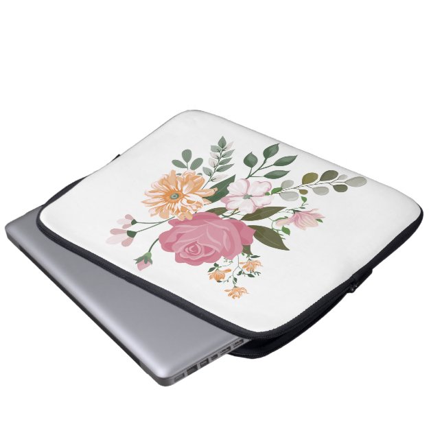 Capa Para Notebook Flores de aquarela (Frente Inferior)