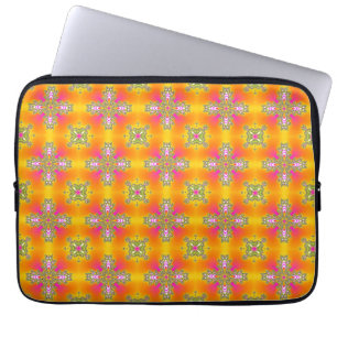Capa Para Notebook Flores de Artdeco no Estilo Retroativo