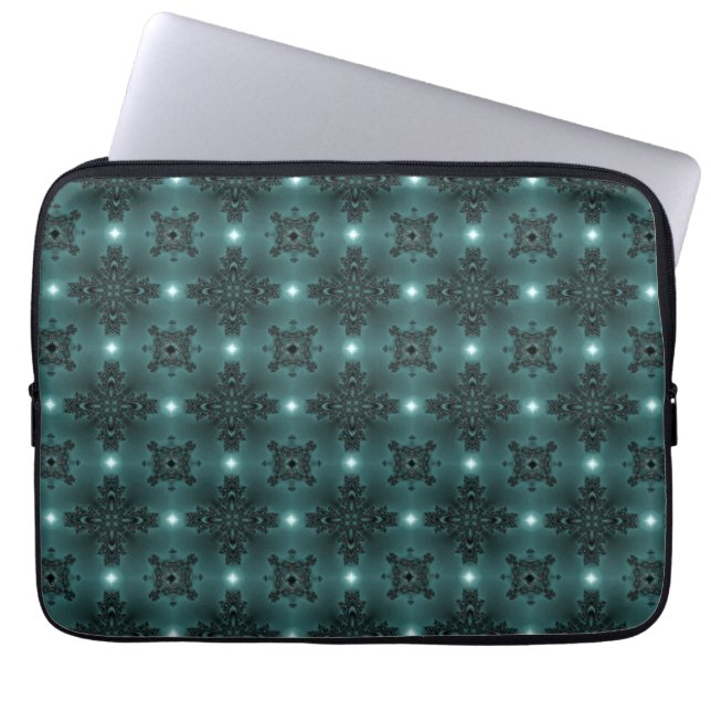 Capa Para Notebook Flores de Artdeco no Estilo Retroativo (Frente)