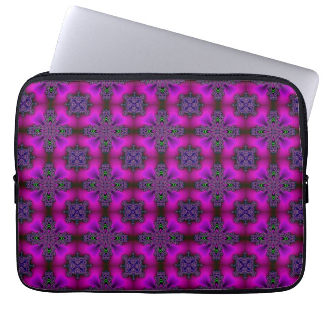 Capa Para Notebook Flores de Artdeco no Estilo Retroativo (Frente)