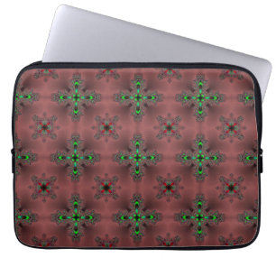 Capa Para Notebook Flores de Artdeco no Estilo Retroativo