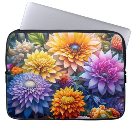 Capa Para Notebook Flores de Arte Ai Coloridas bonito Personalizadas