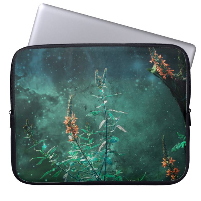 Capa Para Notebook Flores de Fada na Lua de Jade (Frente)
