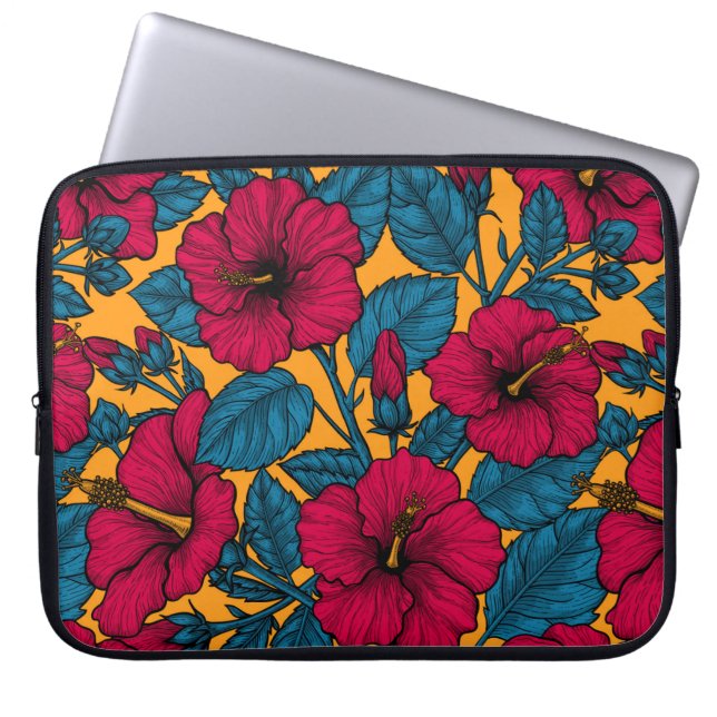 Capa Para Notebook Flores de hibisco (Frente)