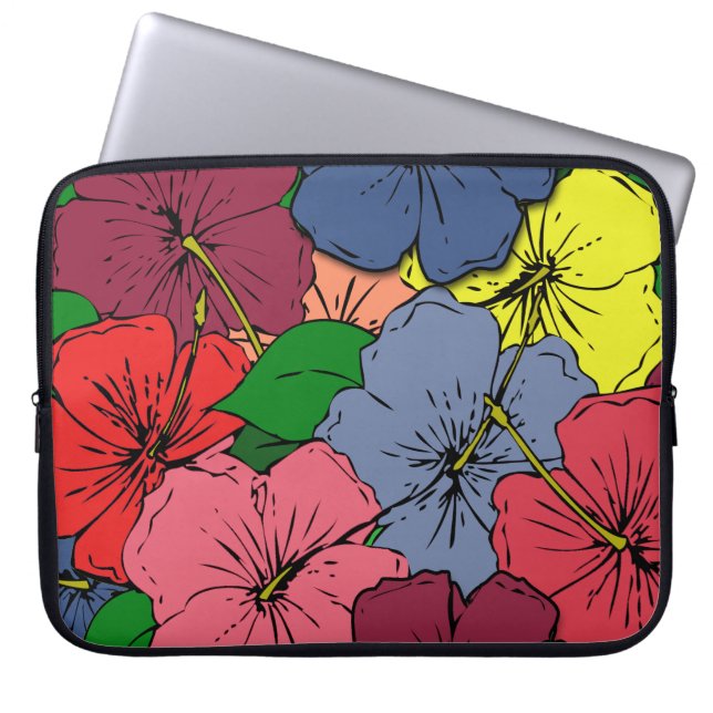 Capa Para Notebook Flores de Hibisco #8 (Frente)
