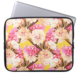 Capa Para Notebook Flores de Hyacinth e peonis, padrão perfeito. Wat