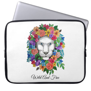 Capa Para Notebook Flores De Leão E Arco-Íris De Aquarela