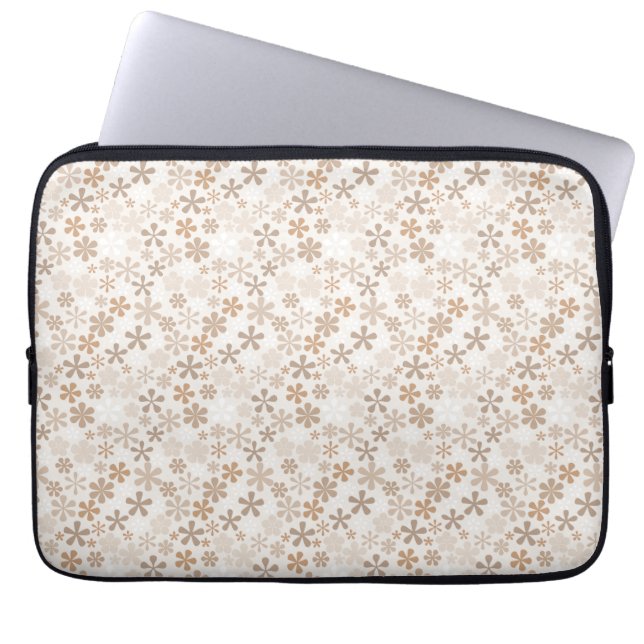 Capa Para Notebook Flores de Margarida Bege Estética Floral Ditsy Beg (Frente)
