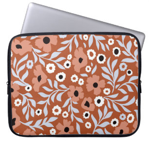 Capa Para Notebook Flores de margarida: fundo abstrato.