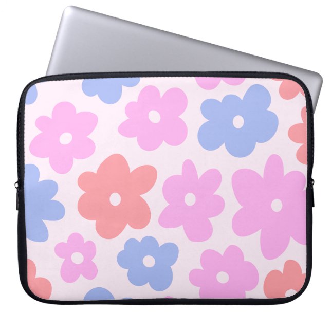 Capa Para Notebook Flores de margarida pintadas, pintadas, pintadas e (Frente)
