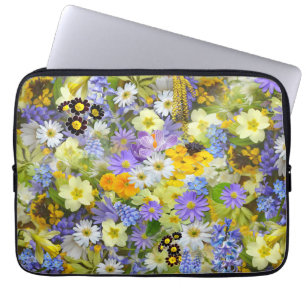 Capa Para Notebook Flores de Margarida, Prímula, Narciso