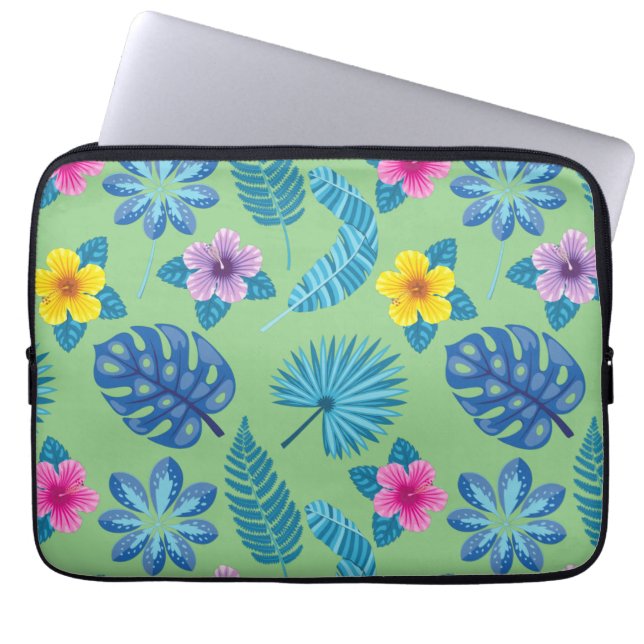Capa Para Notebook Flores de Padrão Brilhantes Corantes (Frente)