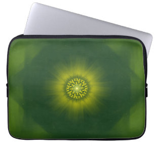 Capa Para Notebook Flores de Pó de Ouro – Fractal Botânico