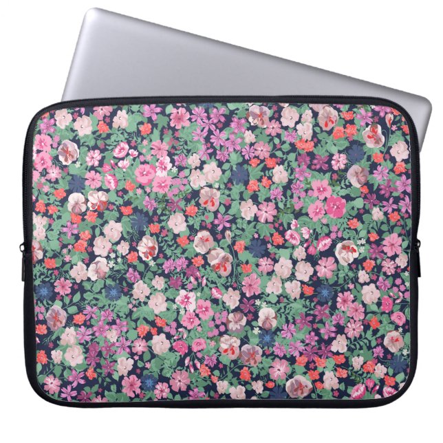 Capa Para Notebook Flores de primavera design. Padrão floral sem cost (Frente)