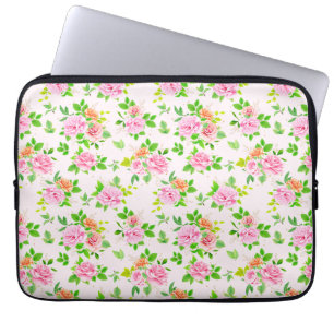Capa Para Notebook Flores De Rosa Floral Padrão-23656