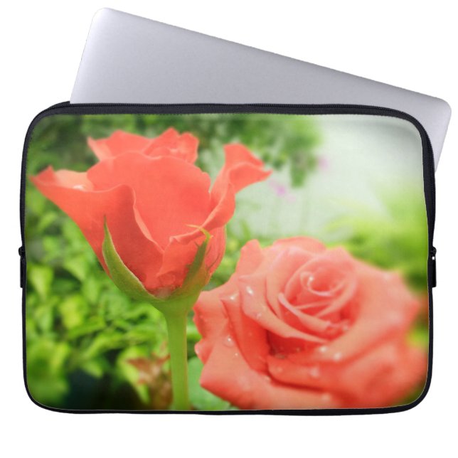 Capa Para Notebook Flores de Rosa Romântica (Frente)