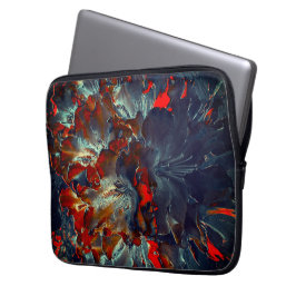 Capa Para Notebook Flores digitais em cinzas e carvão sobre carvões