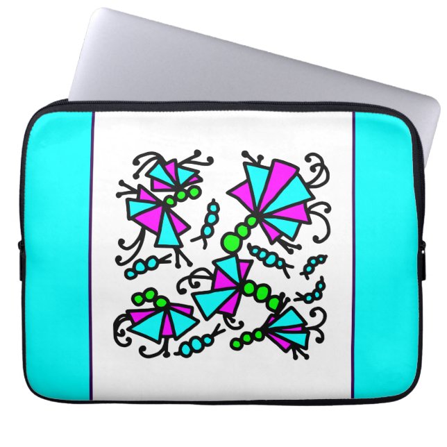 Capa Para Notebook Flores Doodle Bug (Frente)