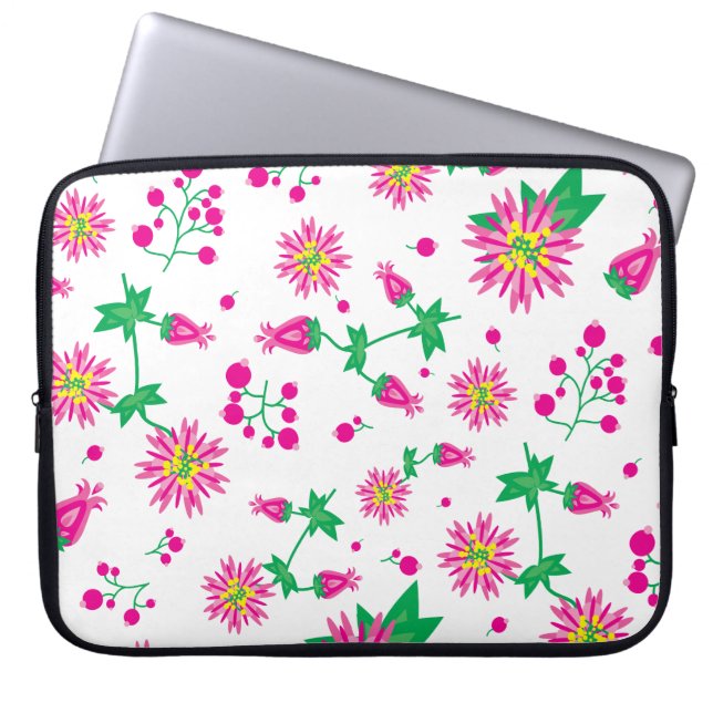 Capa Para Notebook Flores e Berries (Frente)