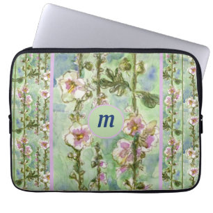 Capa Para Notebook Flores e Monograma de Rosas claro Mallow