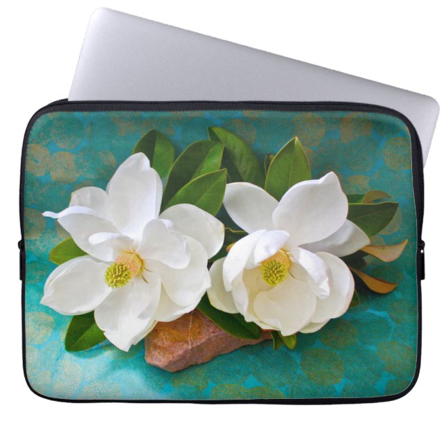 Capa Para Notebook Flores | Flor Magnolia (Frente)