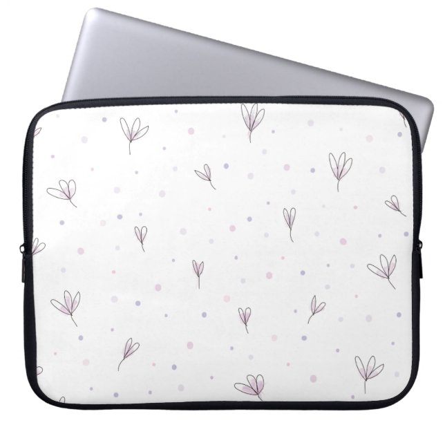 Capa Para Notebook Flores Lilac (Frente)