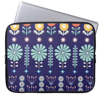 Capa Para Notebook Flores lineares escandinavas, motivo de verão