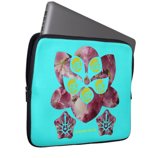 Capa Para Notebook flores maravilhosas (Frente Esquerda)