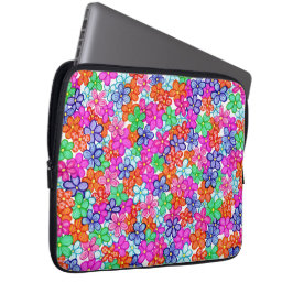 Capa Para Notebook Flores Multicoloridas Padrão de Ilustração Floral 